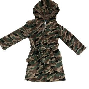 Kids Camo Hooded Pajama Robe